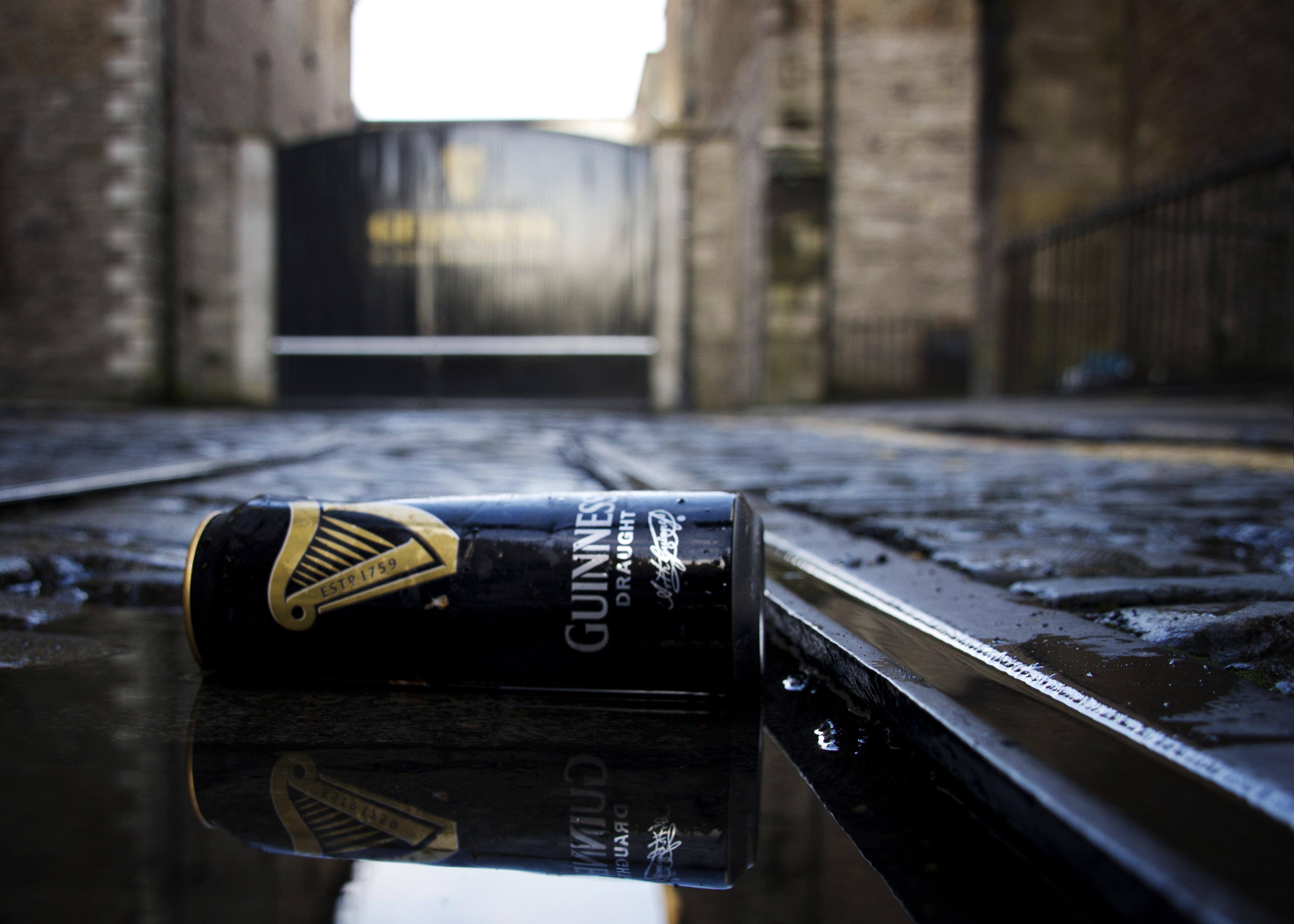 A Guinness can outside The Guinness Storehouse