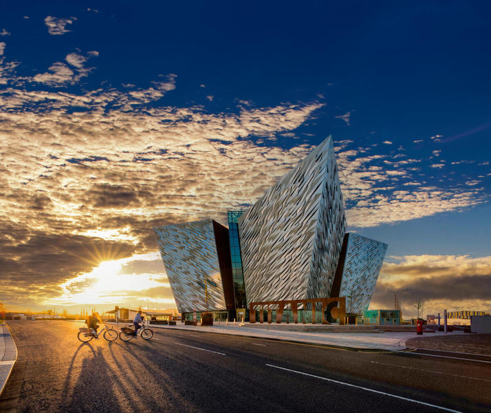 Titanic Belfast sunset