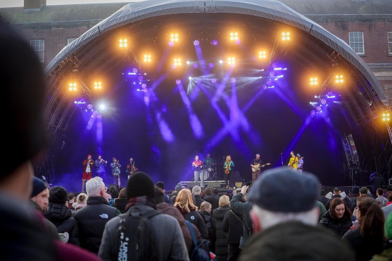 The stage at the NYF Concert in Dublin